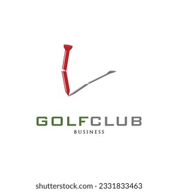 Golf Club Icon Logo Design Template