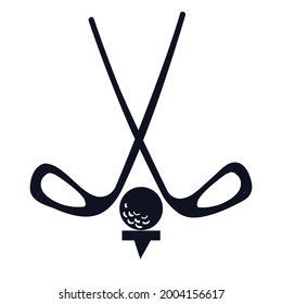 Golf club icon. Sports concept. Golf logo. Vector icon. Isolated over white background.
