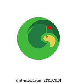 Golf club icon, symbol, elements and logo vector collection