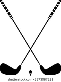 Golf Club Icon, Two golf clubs