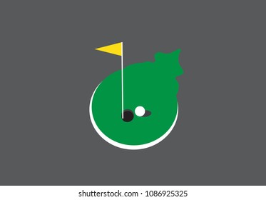 Golf club icon. Vector flat illustration EPS 10.