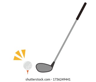 
Golf club icon.  Vector illustration about golf .  