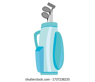 Golf club icon.  Vector illustration about golf .  golf club bag