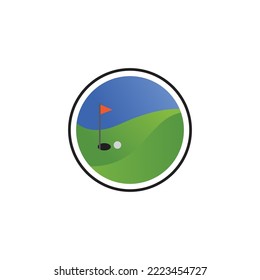 golf club icon, vector illustration