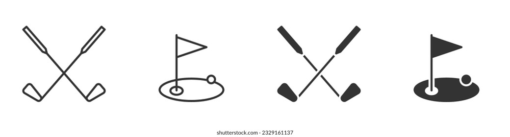 Golf club icon. Vector illustration.