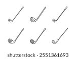 golf club icon vector line art illustration outline design