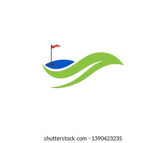 Golf club icons symbols elements and logo vector image