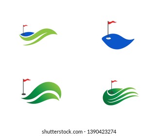 Golf club icons symbols elements and logo vector image