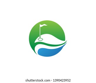 Golf club icons symbols elements and logo vector image