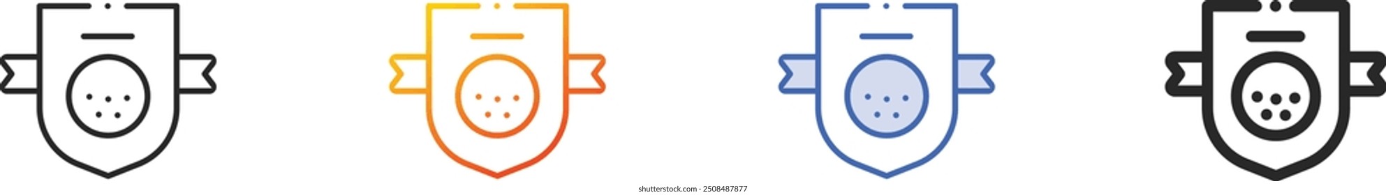 golf club icon.Thin Linear, Gradient, Blue Stroke and bold Style Design Isolated On White Background
