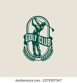 Golf Club Illustration Vector Vintage