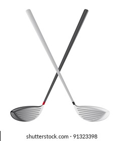 golf club isolated over white background. vector illustration