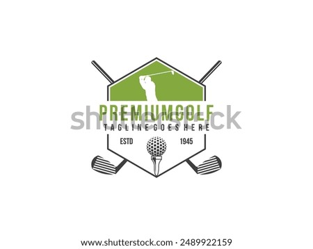 golf club labels logo vector illustration