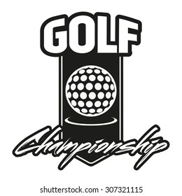 Golf club labels with sample text. Logo templates set in vintage hipster style. Vintage badges for golf championships, tournaments, and golf clubs . 