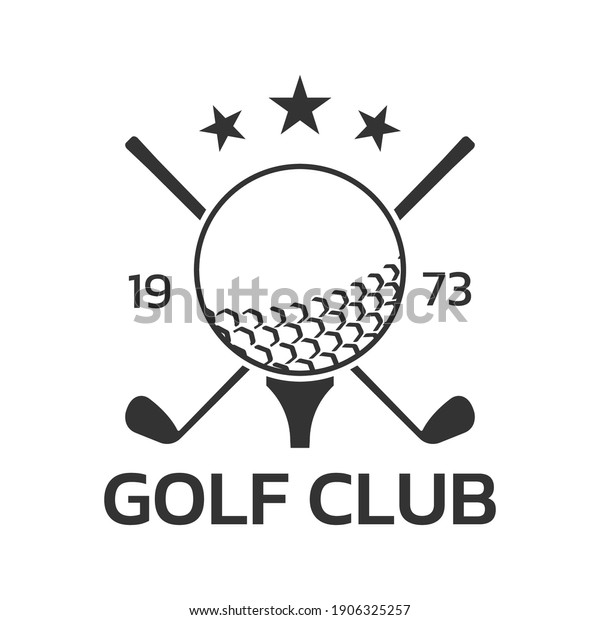 Golf Club Logo Badge Icon Crossed Stock Vector (Royalty Free ...