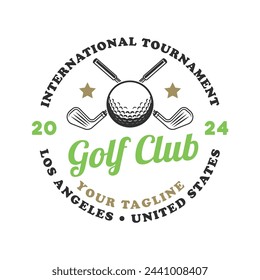 Golf club logo badge template vector isolated. Golf logo template vector design.