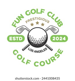 Golf club logo badge template vector isolated. Golf logo template vector design.