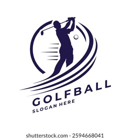 Golf Club logo deign vector. Golf player logo design template