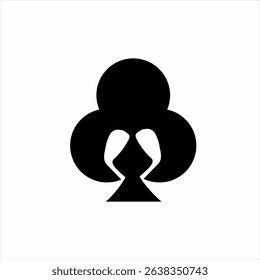 Golf club logo design with Ace clover concept.
