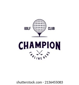 golf club logo design badge label retro vintage good for your golf team