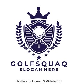 Golf club logo design icon vector. Best Team Golf logo design template