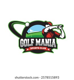 Golf club logo design Illustration vector