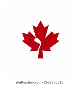 Golf club logo design with maple leaf concept.