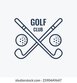 Golf club logo design template vector.