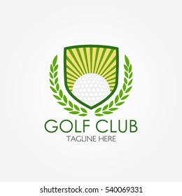 Golf Club Logo Design Template in Flat Style. Vector Illustration