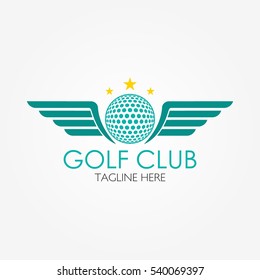 Golf Club Logo Design Template in Flat Style. Vector Illustration