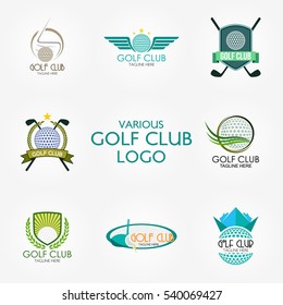 Golf Club Logo Design Template in Flat Style. Vector Illustration