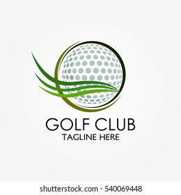 Golf Club Logo Design Template in Flat Style. Vector Illustration