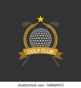 Golf Club Logo Design Template in Flat Style. Vector Illustration