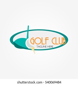 Golf Club Logo Design Template in Flat Style. Vector Illustration