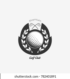 Golf club logo design template, can be used for golf course or golf tournament card