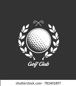 Golf club logo design template, can be used for golf course or golf tournament card