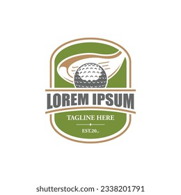 golf club logo design vector