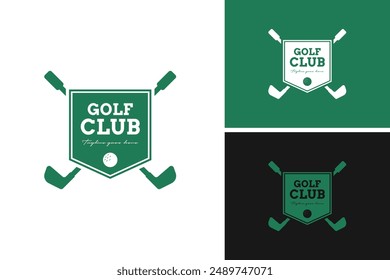 Golf club logo design vector illustration template idea