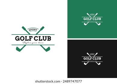 Golf club logo design vector illustration template idea