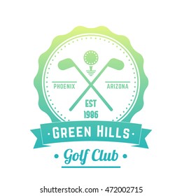 Golf club logo, emblem, vector illustration