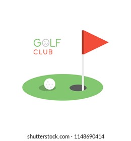 Golf club Logo. flat style. isolated on white background