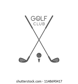 Golf club Logo. flat style. isolated on white background