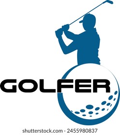  Golfclub-Logo, Golfer-Logo, Golfer- und Golfball-Logo, Modern Professional Golf Vorlage-Logo 