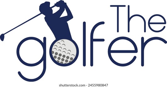 Golf club logo, Golfer logo, Golfer and golf ball logo, Modern professional golf template logo 