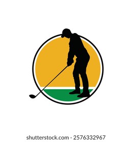 golf club logo high vector