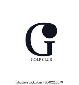 Golf club logo icon sign Letter g symbol Ball league emblem Identity brand concept Modern game design Sport style Fashion print clothes apparel greeting invitation card cover flyer poster banner badge