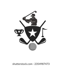 golf club logo template Isolated. Brand Identity. Icon Abstract Vector graphic