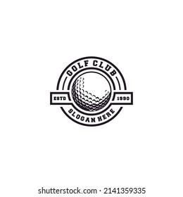 golf club logo template, vector, icon in white background