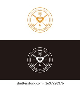 Golf club logo for golf tournaments