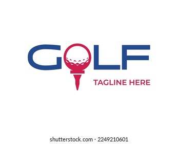 Golf club logo for golf tournaments, organizations and country clubs. vector illustrator